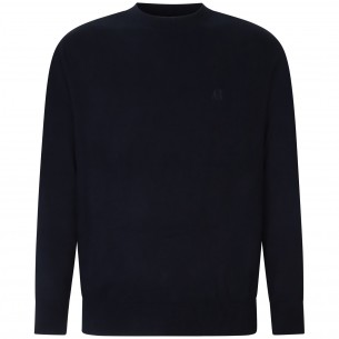 Maglione blu con mini logo...