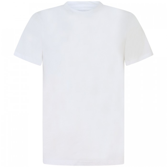 T-shirt bianca con mini logo per uomo