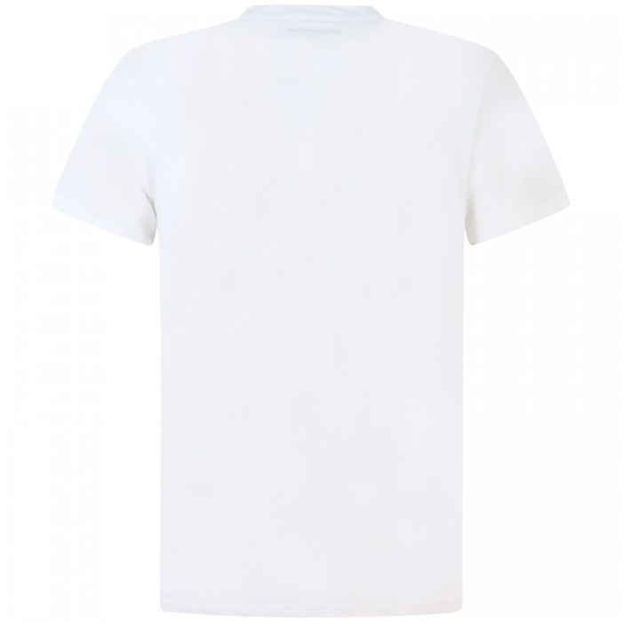 T-shirt bianca con mini logo per uomo