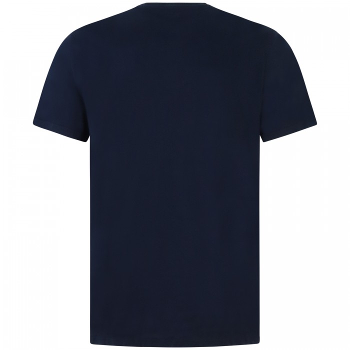 T-shirt blu con mini logo per uomo