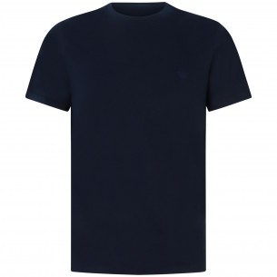 T-shirt blu con mini logo...