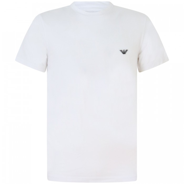 T-shirt bianca con mini logo per uomo