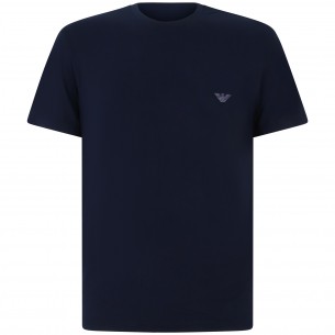 T-shirt blu con mini logo...