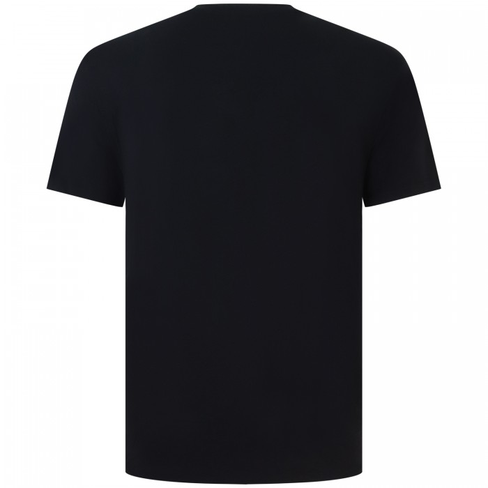 T-shirt nera con mini logo per uomo