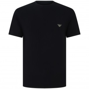 T-shirt nera con mini logo...