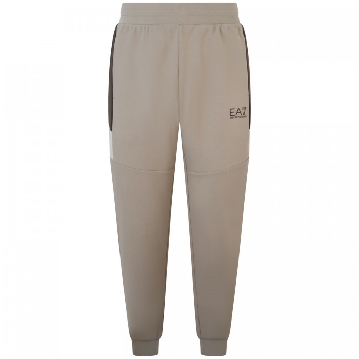 Pantalone tuta beige con mini logo... Pantalone tuta beige con mini logo...
