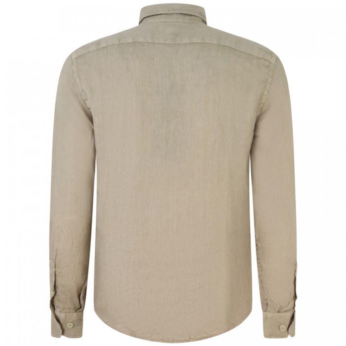 Camicia marrone con mini logo per uomo Camicia marrone con mini logo per uomo