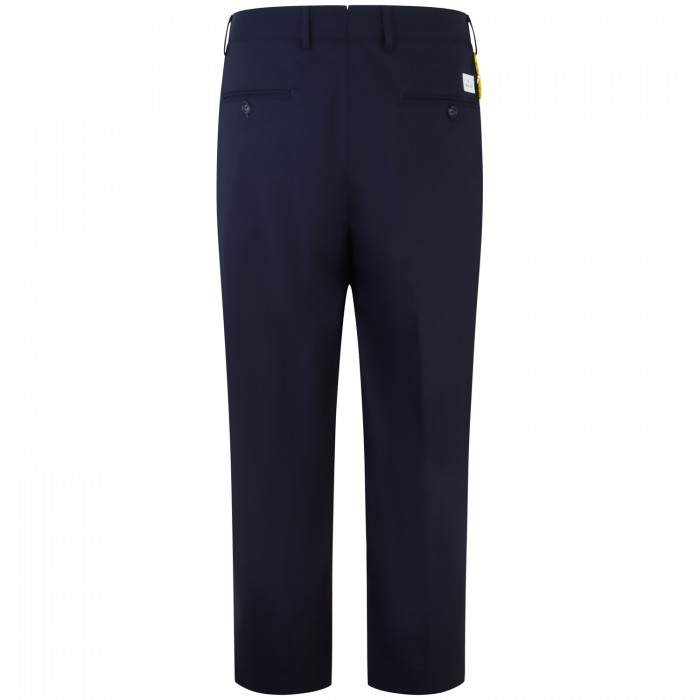 Pantalone blu con mini logo per uomo Pantalone blu con mini logo per uomo