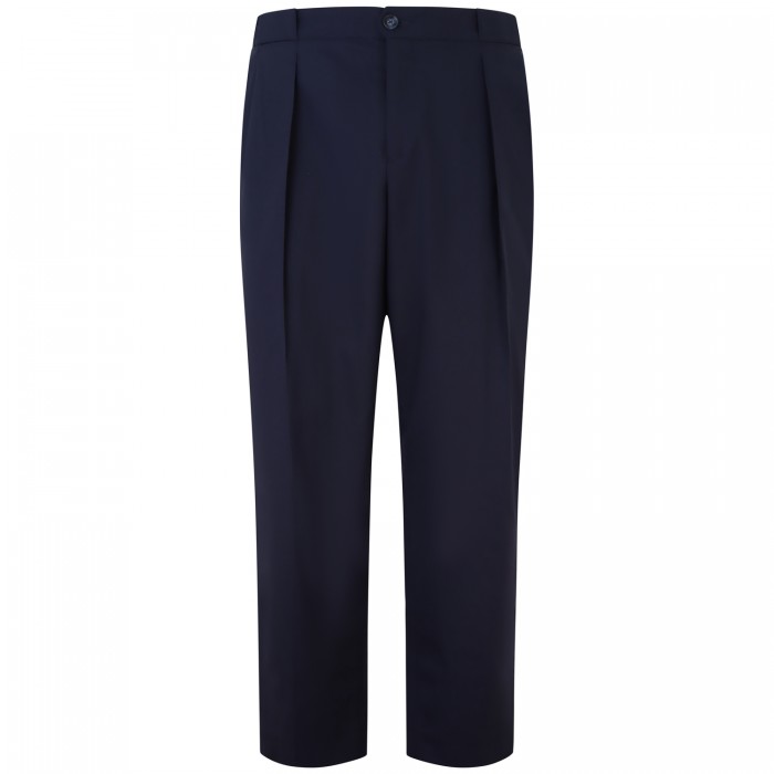 Pantalone blu con mini logo per uomo Pantalone blu con mini logo per uomo