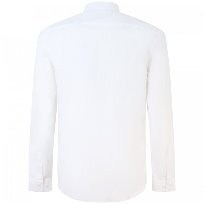 Camicia bianca con mini logo per uomo