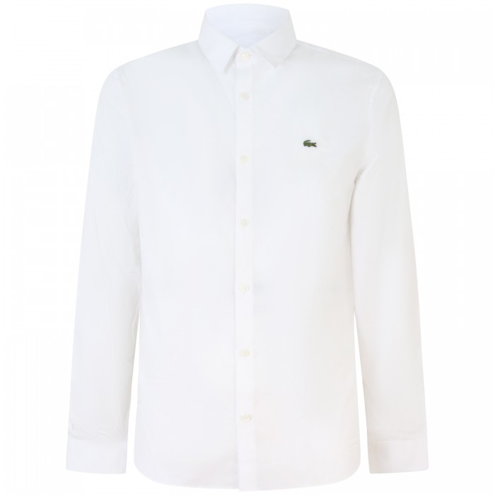 Camicia bianca con mini logo per uomo