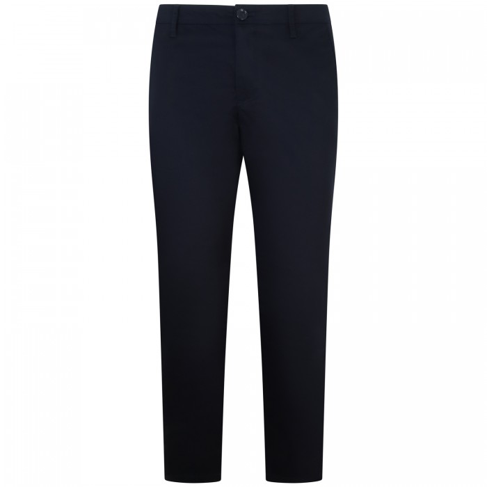 Pantalone blu con mini logo per uomo Pantalone blu con mini logo per uomo