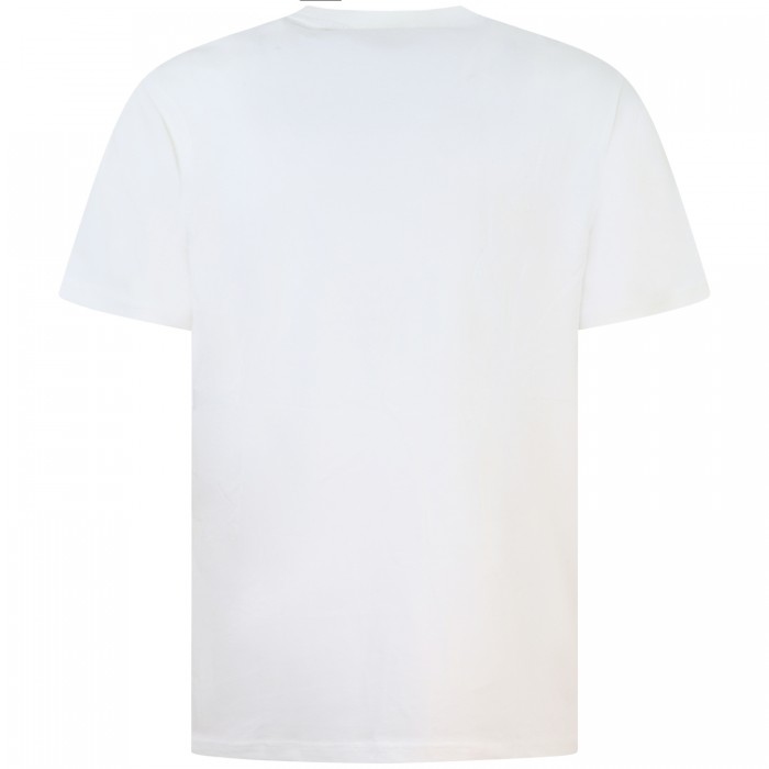 T-shirt bianca con mini logo per uomo