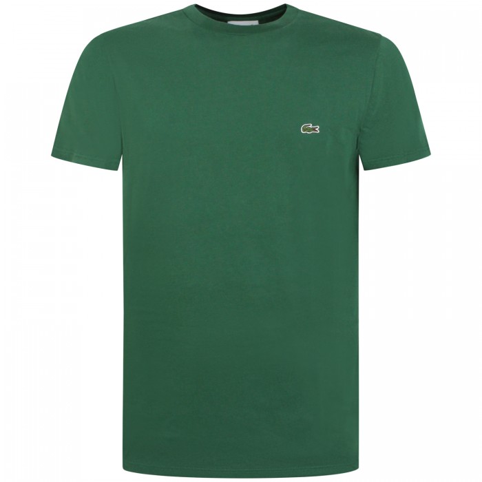 T-shirt verde con mini logo per uomo
