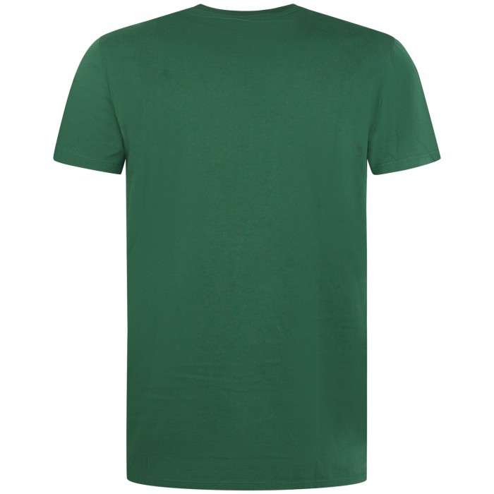 T-shirt verde con mini logo per uomo