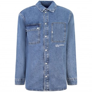 Camicia in denim con mini...