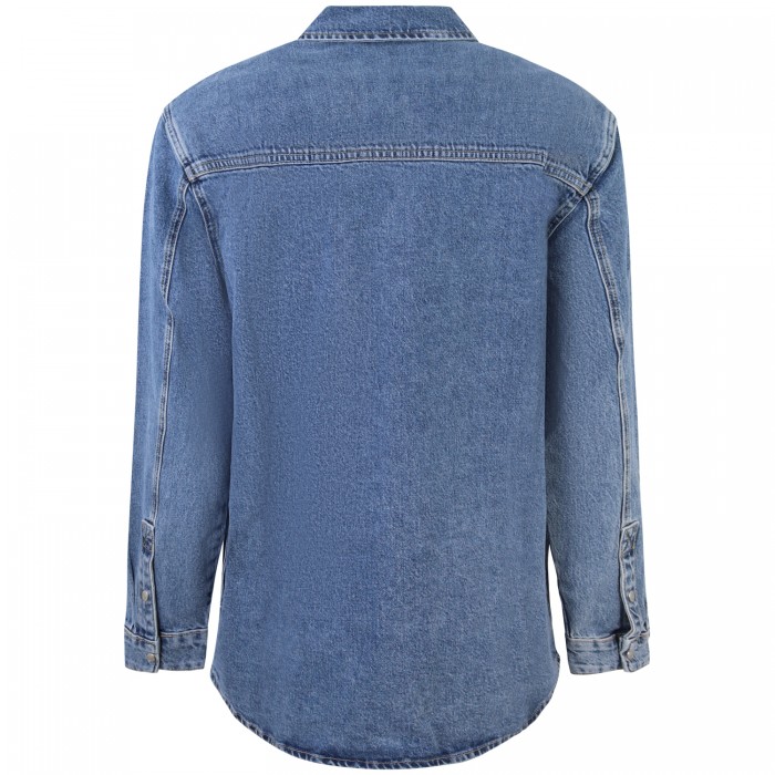 Camicia in denim con mini logo per uomo Camicia in denim con mini logo per uomo