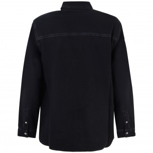 Camicia in denim nera con... 2