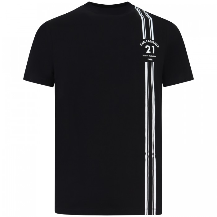 T-shirt nera con logo per uomo T-shirt nera con logo per uomo