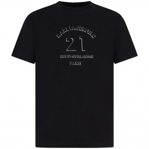 T-shirt nera con logo...