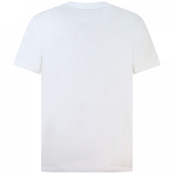 T-shirt bianca con logo centrale per... T-shirt bianca con logo centrale per...