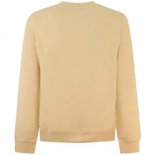 Felpa beige con logo per uomo 2
