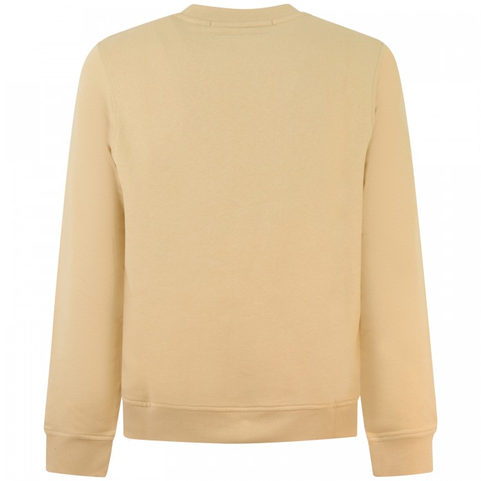 Felpa beige con logo per uomo Felpa beige con logo per uomo