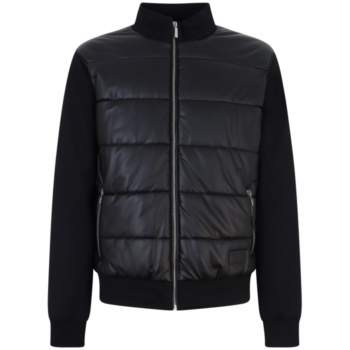 Giubbotto nero con logo per uomo Giubbotto nero con logo per uomo