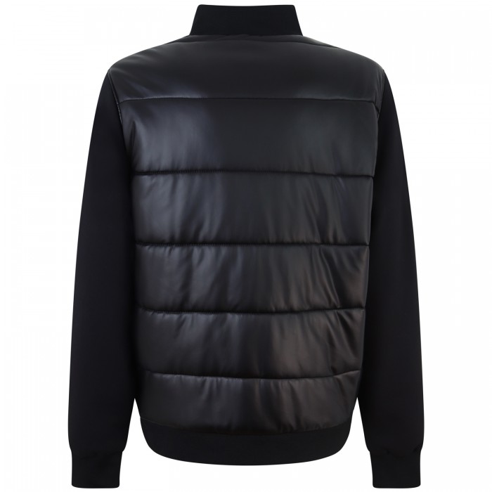 Giubbotto nero con logo per uomo Giubbotto nero con logo per uomo