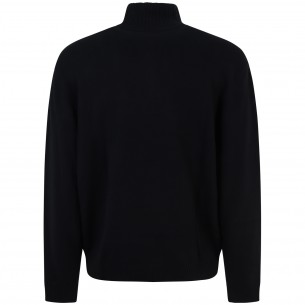 Maglione nero con mezza zip... 2
