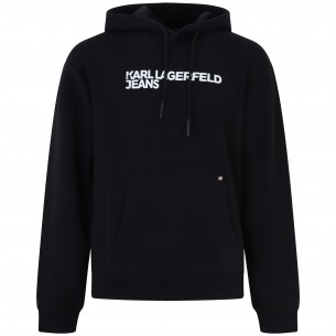 Felpa nera con cappuccio...