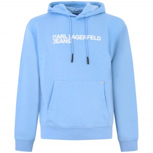 Felpa celeste con cappuccio...