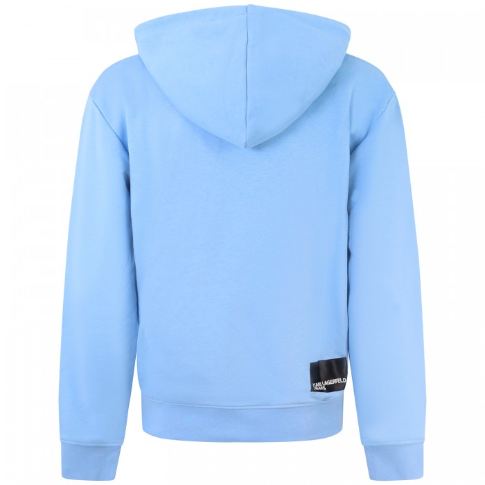 Felpa celeste con cappuccio per uomo Felpa celeste con cappuccio per uomo