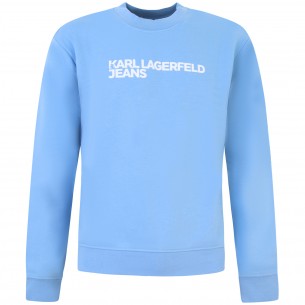 Felpa celeste con logo per...