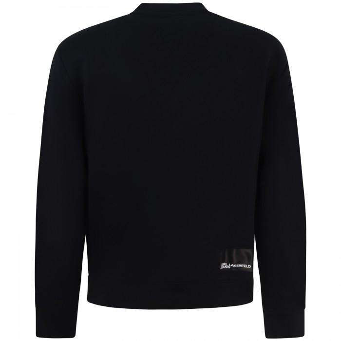 Felpa nera con logo per uomo Felpa nera con logo per uomo