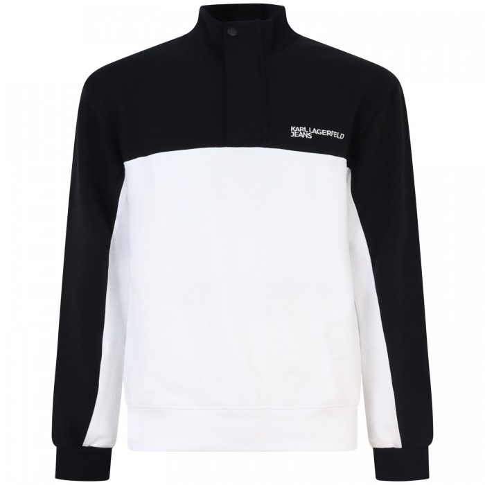 Felpa bianca/nera per uomo Felpa bianca/nera per uomo