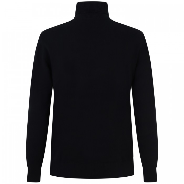 Dolcevita nero con logo per uomo