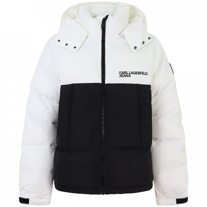 Piumino bianco-nero per uomo