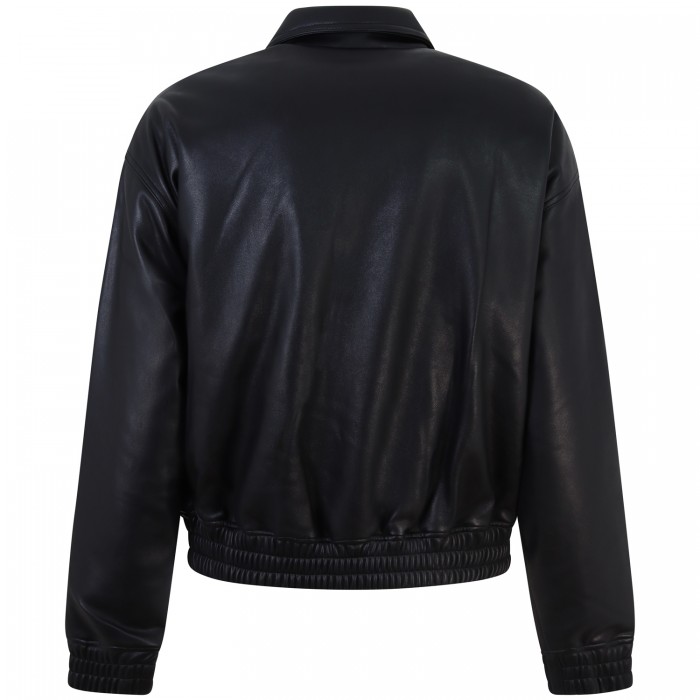 Giubbotto in similpelle nero per uomo