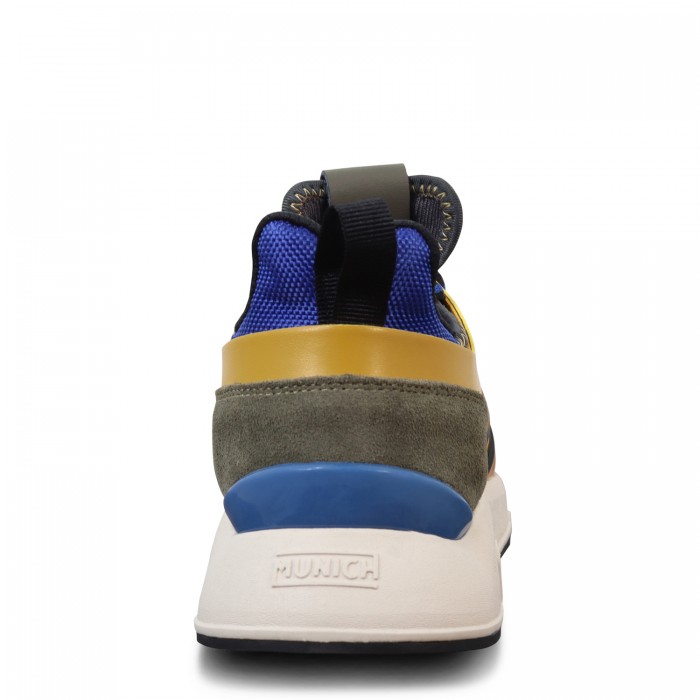 Sneakers grigia con riporti marroni e...