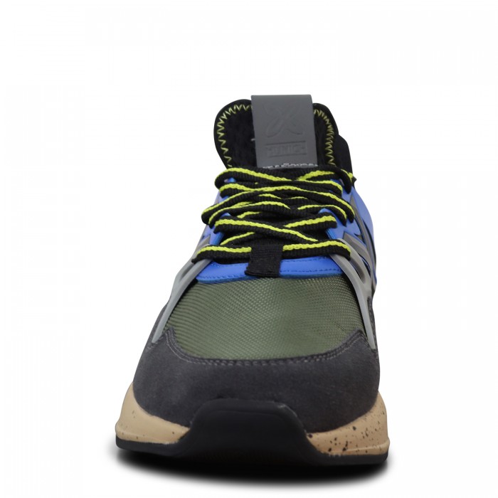 Sneakers verdone con riporti grigi e...