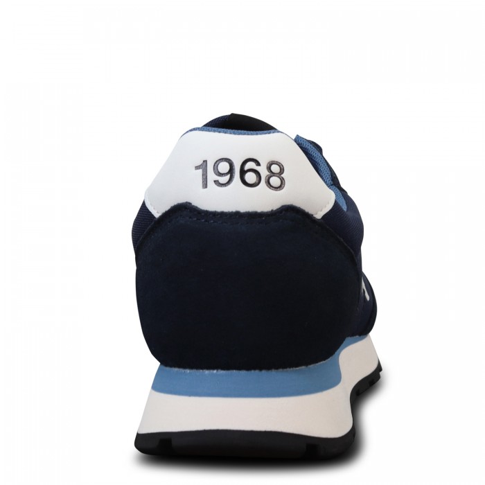 Sneakers blu con riporti bianchi per...