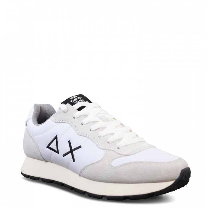 Sneakers bianca con riporti neri per...