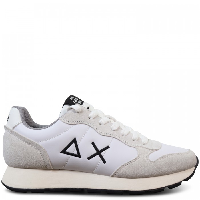 Sneakers bianca con riporti neri per...