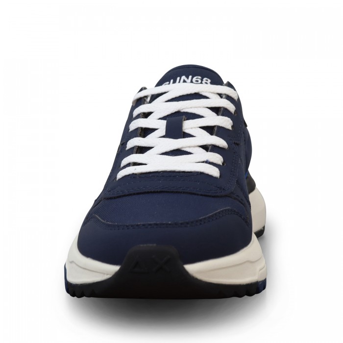 Sneakers blu con riporti bianchi per...