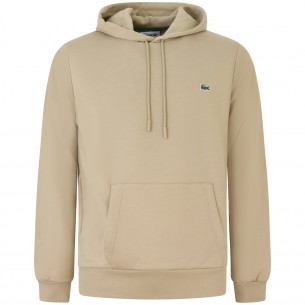 Felpa beige con cappuccio...