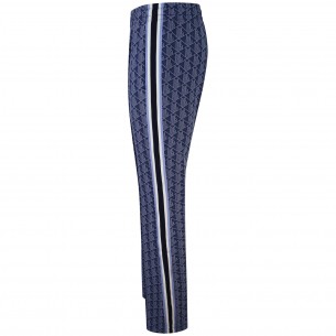 Pantalone blu logato per donna 2