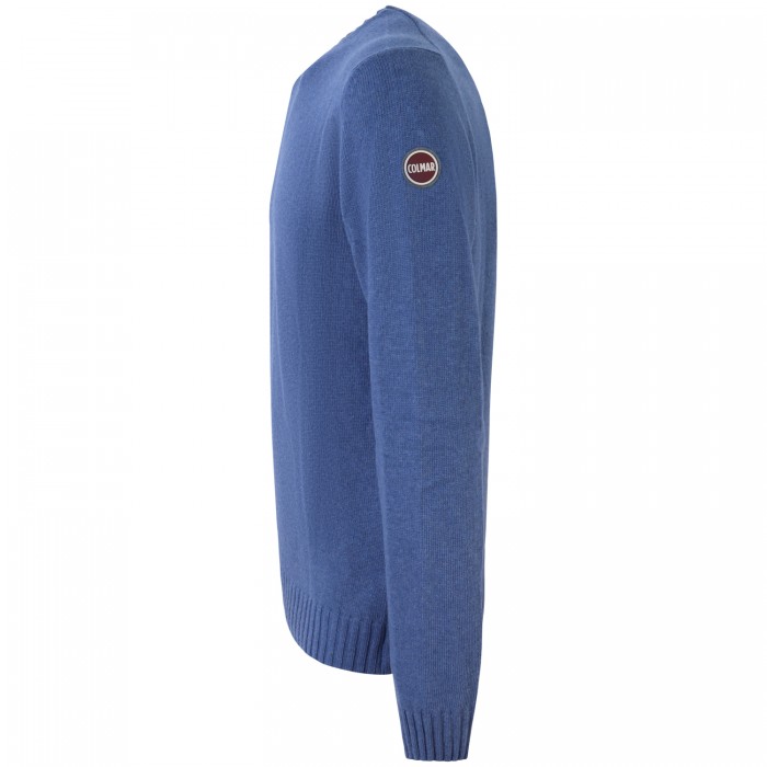 Maglione blu con mini logo per uomo