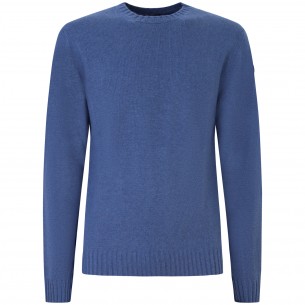 Maglione blu con mini logo...
