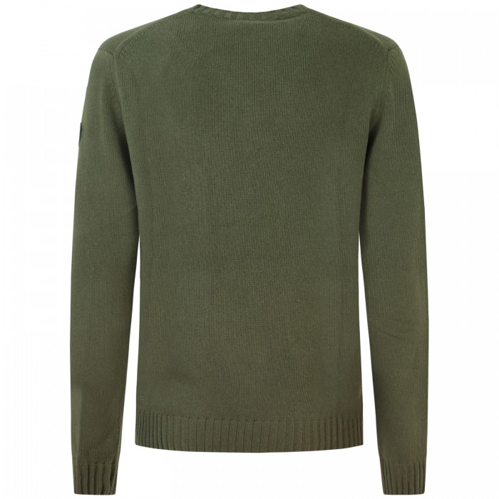 Maglione verde con mini logo per uomo